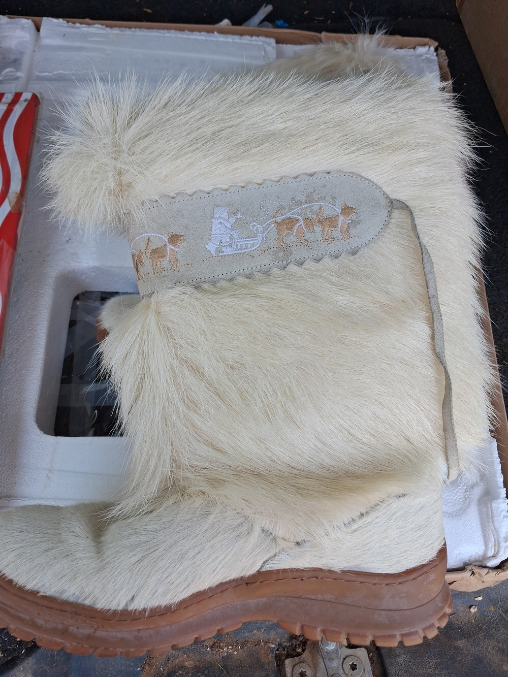Kids Fur-Look Snow Boot in Cream